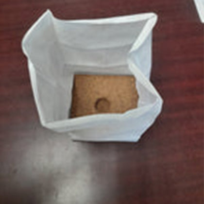 White Open Top 6"x 6" Coco Grow Bags, 1 Gallon Each