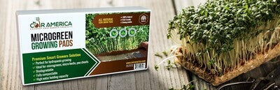 Microgreen Pad - 100% Pure Coconut Coir Grow Pad, 12" x 12" Pack of 50
