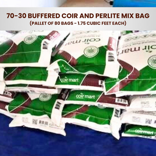 BP:70-30 Buffered Coir and Perlite Mix Bag - Pallet of 80 bags - 1.75 Cubic Feet Each