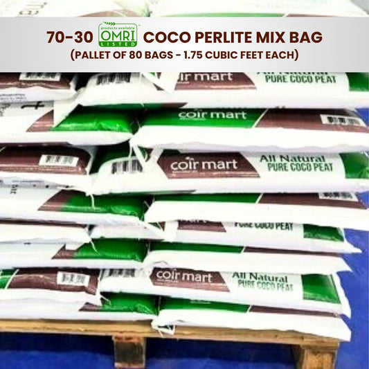 WP:70-30 OMRI Coco Perlite Mix Bag - Pallet of 80 Bags - 1.75 Cubic Feet Each