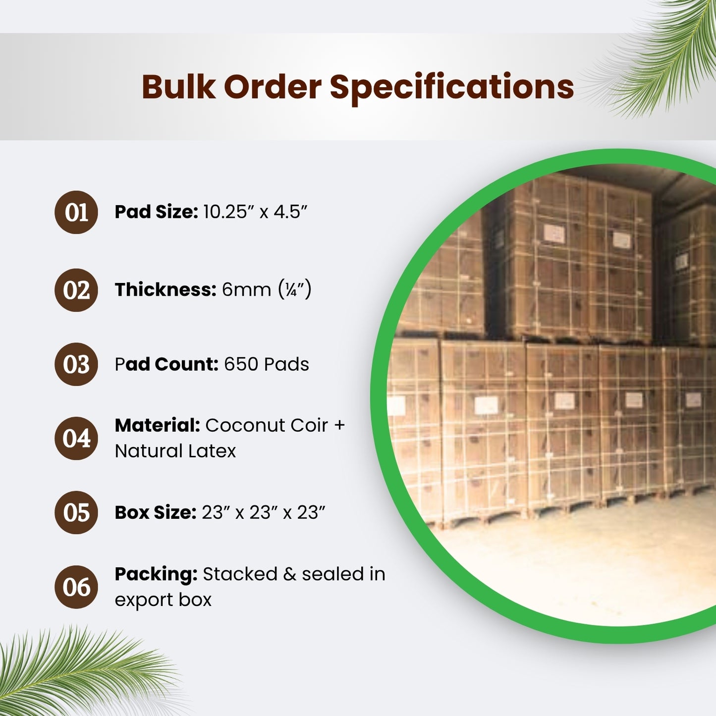 All Natural Coir Grow Pad 10.25" x 4.5" Pack of 650 - Microgreen Pads