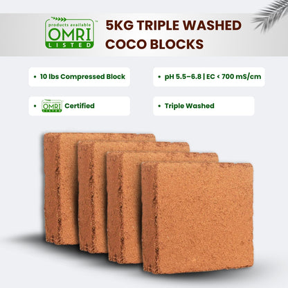 # OMRI 5KG Triple Washed Coco Blocks