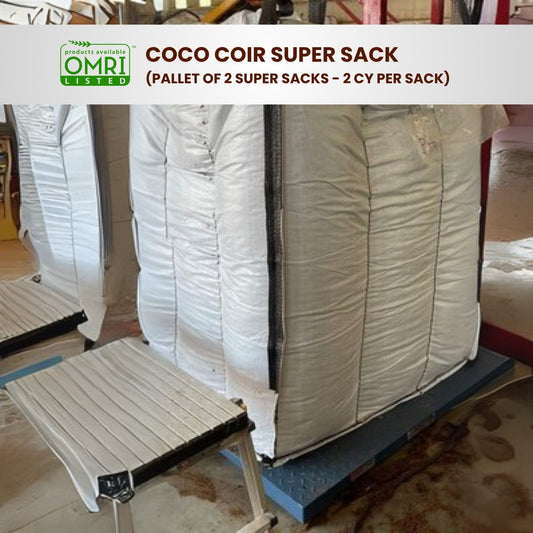 WO: OMRI Coco Coir Super Sack - Pallet of 2 super sacks - 2 CY per sack