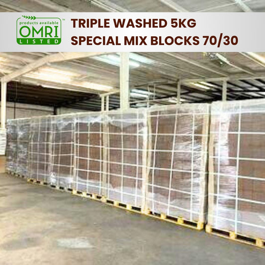 OMRI Triple Washed 5KG SPECIAL MIX BLOCKS 70/30