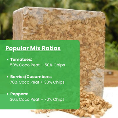 Pallet Coco Husk Chips triple washed 200 blocks (+/-) per pallet - 5KG each block